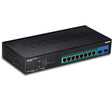 TRENDnet 10-Port Gigabit Web Smart PoE+ Switch, TPE-082WS, 8 X Gigabit PoE+ Ports, 2 X SFP Slots, Vlan, QoS, Lacp, IPv6 Support, 20Gbps Switching Capacity, 75W PoE Power Budget, Lifetime Protection