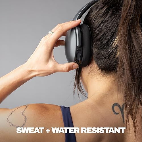 Skullcandy Crusher 540 Active Wireless Bluetooth Headphones with Multi-Sensory Bass, Noise Isolating Over-Ear Fit, Sweat and Water Resistant, 40 Hours Battery, Microphone for iPhone Android - Coal