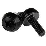 StarTech.com M5 x 12mm - Screws - 100 Pack, Black - M5 Mounting Screws for Server Rack & Cabinet (CABSCREWSM5B) 100-M5 Black Mounting Screws Nuts