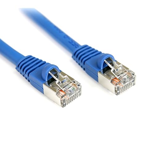 StarTech.com 100 ft. (30.5 m) Cat5e Ethernet Cable - Patch Cable - Shielded - Blue - Ethernet Network Cable (S45PATCH100B) Blue 100 ft