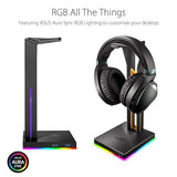 ASUS ROG Throne Qi Gaming Headset Stand - Wireless Charging | 2 USB Ports & Aux Input | Arc Design for Stable & Secure Storage | Built-In DAC & Amplifier for Immersive Audio | Aura Sync RGB Lighting