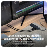 HyperDrive Flex 9 Port Dual 4K HDMI Dock - Black 9 Port Dual 4K Black