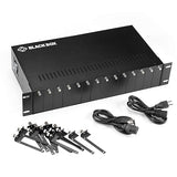 Black Box MED Conv Chassis 14-Slot, 2U, Rackmount, Dual PWR SUP