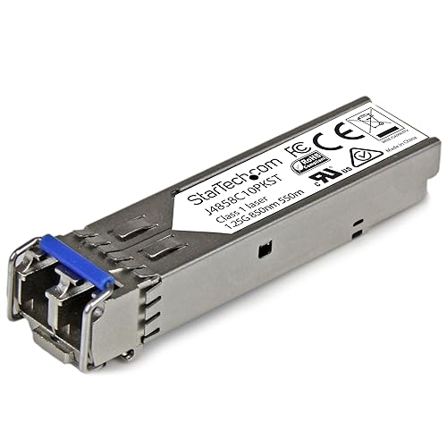 StarTech.com 10 Pack HPE J4859C Compatible SFP Module - 1000BASE-LX - 1GbE Single Mode (SMF)/MMF Optic Transceiver - 1 Gigabit Ethernet - LC 10km - 1310nm DDM HPE 1400 1700 (J4859C10PKST) 10-Pack J4859C