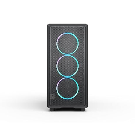 Fractal Design Epoch Black RGB - Tempered Glass Light Tint- High Airflow PC Gaming Case - Mesh Front Panel - Three Momentum 12 RGB Fans Included - Spacious Interior - ATX/mATX/ITX Support