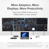 Plugable Dual Monitor Adapter for M1/M2/M3/M4 macOS Systems, Windows, ChromeOS. Broad Compatibility - Thunderbolt, USB-C, USB 3.0 to HDMI Adapter for Dual Monitors 1920x1080 @60Hz, SMI Driver Required