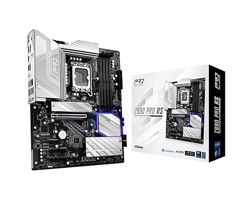 ASRock Intel Core Ultra Z890 Pro RS ATX Motherboard LGA1851 RL-ILM DDR5 8666 MHz 256 GB M.2 PCIe 5.0 Thunderbolt