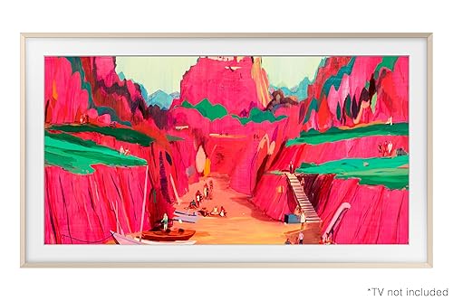 SAMSUNG 65-inch The Frame Customizable Bezel - Sand Gold (VG-SCFF65SGMZA) [Canada Version] (Compatible with All Frame Models 2021 Onwards) 65 Inch Sand Gold Metal