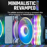 Cooler Master Hyper 212 Halo White CPU Air Cooler, MF120 Halo² Fan, Dual Loop ARGB, Aluminum Top Cover, 4 Copper Heat Pipes, 154mm (H) for AMD Ryzen AM5/AM4, Intel LGA1700/1200 (RR-S4WW-20PA-R1)