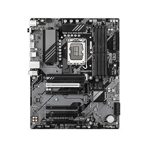 GIGABYTE B760 DS3H WIFI6E GEN5 LGA 1700 Intel B760 ATX Motherboard with DDR5, 2* M.2, PCIe 5.0, USB 3.2 Gen 2x2 Type-C, WiFi 6E GbE LAN, Q-Flash Plus, PCIe EZ-Latch