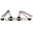 StarTech.com 2 Port 16in DB9 Serial Port BRacket to 10 Pin Header - DB9 bRacket - DB9 Header - Serial Port bRacket (PLATE9M2P16)