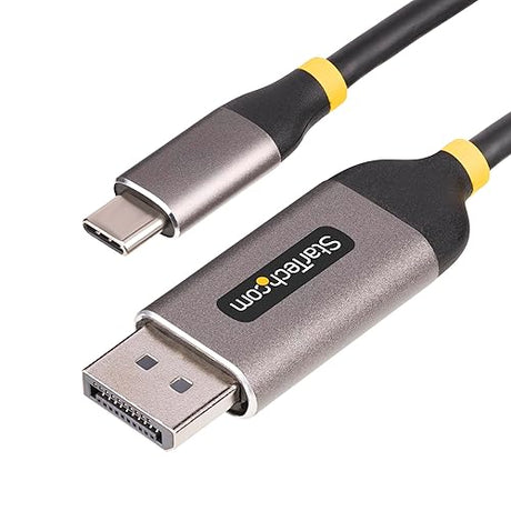 StarTech.com 10ft (3m) USB-C to DisplayPort Adapter Cable, 8K 60Hz, 4K 144Hz, HDR10, USB Type-C to DP 1.4 Converter