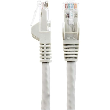 StarTech.com 25ft (7.6m) CAT6 Ethernet Cable - LSZH (Low Smoke Zero Halogen) - 10 Gigabit 650MHz 100W PoE RJ45 UTP Network Patch Cord Snagless w/Strain Relief - Gray CAT 6, ETL Verified (N6LPATCH25GR)