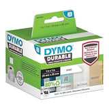 DYMO LW Durable Industrial Labels for LabelWriter Label Printers, White Poly, 1” x 1”, 2 Rolls of 850 (1700 Total) 1” x 1” Standard Packaging