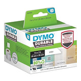 DYMO LW Durable Industrial Labels for LabelWriter Label Printers, White Poly, 1” x 1”, 2 Rolls of 850 (1700 Total) 1” x 1” Standard Packaging