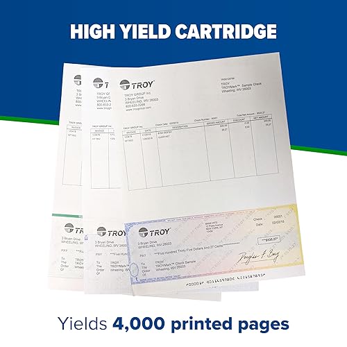 TROY 3001 MICR Toner Secure High Yield Cartridge, Check Printing, Coordinating HP Part Number: W1380X, Yields 4000 Pages