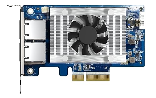 QNAP QXG-10G2T-X710 Two Port 10GbE Network Card with SR-IOV and iSCSI, Block-Based and Supports Multiple Virtual Disk Modes