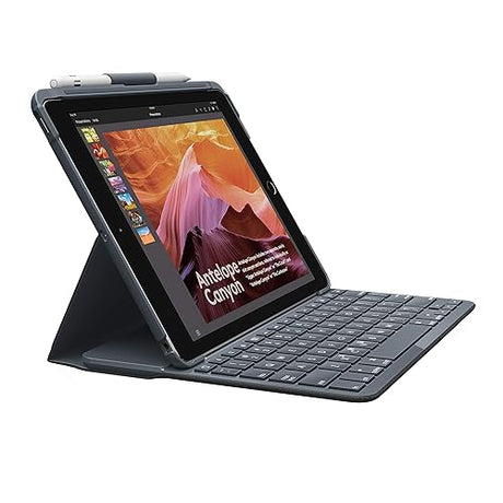 Logitech Slim Folio with Integrated Bluetooth Keyboard for iPad (5th and 6th Generation) Tablet Keyboard