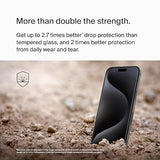 Belkin ScreenForce UltraGlass 2 Treated iPhone 15 Pro Max Screen Protector - Scratch-Resistant, 9H Hardness Tested Glass w/Slim Design - Includes Easy Align Tray for Bubble-Free Application