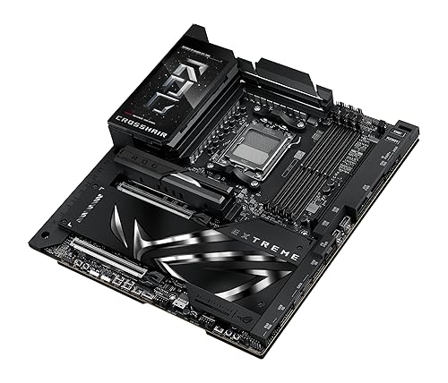 ASUS ROG Crosshair X870E Extreme AMD X870E AM5 E-ATX Gaming Motherboard – 20+2+2 Power Stages, DDR5, PCIe 5.0, 5X M.2, 5G & 10G LAN, Wi-Fi 7, USB4 Type-C, 5” LCD, AI Overclocking & Networking