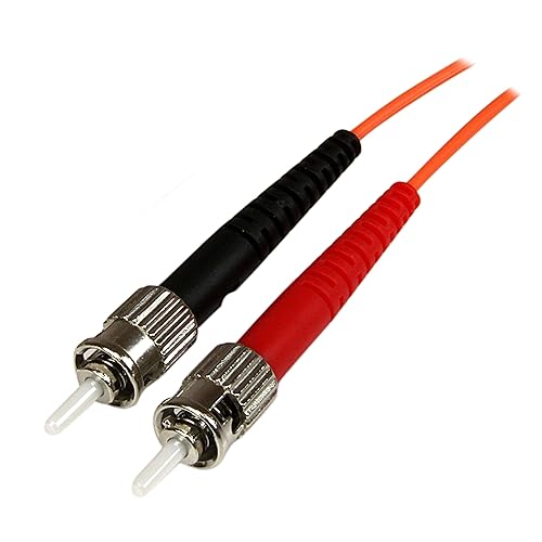 StarTech.com 1m Fiber Optic Cable - Multimode Duplex 50/125 - OFNP Plenum - LC/ST - OM2 - LC to ST Fiber Patch Cable LC-ST 1m/3ft