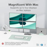 Plugable Thunderbolt 4 Dock for Quad Monitors 100W, Thunderbolt Docking Station Connects up to Four 4K Monitors for Windows and Mac Laptops, 2x HDMI, 4x Thunderbolt 4/USB C, Driver Required TBT-6950PD