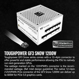 Thermaltake Toughpower GF3 Snow Edition 1200W 80+ Gold Full Modular SLI/Crossfire Ready ATX 3.0 Power Supply PCIe Gen.5 600W 12VHPWR Connector Included PS-TPD-1200FNFAGU-N 10 Year Warranty