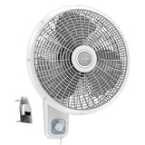 Lasko M16900 Oscillating 16 inch Wall Mount Fan for Indoor Use, Light Grey