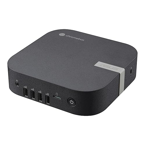 ASUS Chromebox 5a with Intel® Celeron® 7305 Processor, 8GB DDR4 RAM, 128GB M.2 PCIe G4x4 NVMe SSD, Quad-Display, Wi-Fi 6E & Bluetooth, Gb LAN, USB-C, Chrome OS, VESA Mount