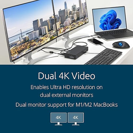 SD4781P EQ USB-C® & USB-A Dual 4K Docking Station with 100W Power Delivery