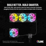 CORSAIR iCUE Link RX120 RGB 120mm PWM Fan - Magnetic Dome Bearing - Single Fan - Black RGB 1 x 120mm Black
