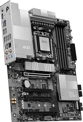 MSI PRO X870-P WiFi ProSeries Motherboard (AMD AM5, DDR5, PCIe 4.0, SATA 6Gb/s, M.2, USB 3.2 Gen 2, Wi-Fi 6E, HDMI/DP, ATX)