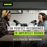 Shure MV7X XLR Dynamic Microphone – Voice-Isolating Cardioid Mic for Podcasting, Vocal Recording & Broadcasting, All-Metal, Black