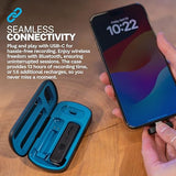 JLab Create Wireless Lavalier Mic System, Plug and Play with Most USB-C Devices, Omnidirectional Polar Pattern with 2 Recording Gains, Small Design with Lapel Clip, Quick Mute