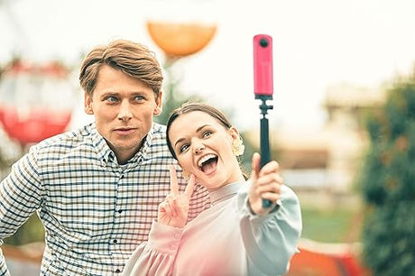 RICOH THETA Stick TM-2 Selfie Stick for All THETA series Tilt-type camera platform Maximum extension 32.9 inches Minimum height 9 inches Aluminium pipe Comfortable rubber matte grip 1/4 Screw Thread