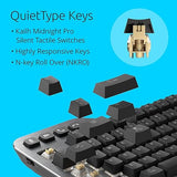 Kensington MK7500F Silent Mechanical Keyboard – Full Size, Wireless, Backlit, Rechargeable Battery, Customizable Keys, Spill-Proof, Includes Wrist Rest, Windows & macOS