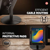 Premium Retail POS Stand – CTA Upscale Tablet Kiosk Stand with 360 Rotation & Locking – for iPad 11 (A16) - Pro 11-inch M4 - Air 11-inch M3- iPad 10th Gen - Galaxy Tab & More Tablets Medium Size Tablets Key Lock Black