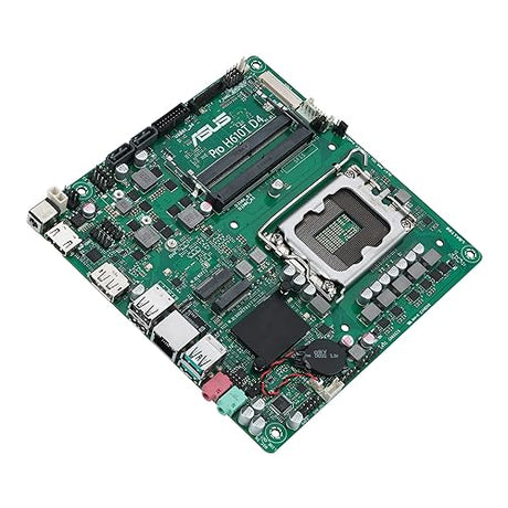 ASUS Pro H610T D4-CSM LGA 1700(Intel 12th Gen&Intel vPro)TCO-optimized Commercial Motherboard (PCIe 4.0,DP,LVDS,SO-DIMM DDR4,USB 3.2 Gen 2,M.2 E slot,Q-LED Core, ASUS Control Center Express)