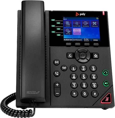 Poly OBI VVX 350 IP Phone - Corded - Corded - Desktop, Wall Mountable - Black - TAA Compliant