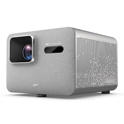 BenQ TK705STi 4K HDR Short Throw Projector, 3000 ANSI Lumens, Google TV, Netflix, Low Input Lag, Auto Image Adjustment, Bluetooth, HDMI 2.1, 150 Big Screen, MEMC, HDR10+, Compact Living Room Setup