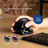 R-Go Twister Ambidextrous Mouse, Foldable design, Ergonomic vertical, With Break Software, Duo connection(Bluetooth&usb C), Silent Click, Prevents Tennis Elbow/RSI, For Windows/Mac, Black