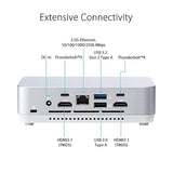 ASUS NUC 14 Pro+ Full System Mini PC with Intel 14th Gen Core Ultra 7 155H, 32GB DDR5 RAM, 1TB PCIe G4x4 NVMe SSD, Thunderbolt 4, Win 11 Home, Silver Aluminum Chassis, VESA Mount Included