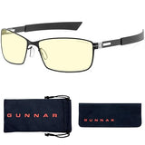 Gunnar Optiks VAY-00101 Vayper Full Rim Advanced Video Gaming Glasses with Headset Compatibility and Amber Lens Tint, Onyx Frame Finish