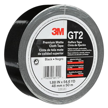 3M 98514 Tape GT2 48 mmx50 M 11 mil, GT2, Black
