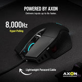 Corsair M65 RGB Ultra Tunable FPS Gaming Mouse - CORSAIR Marksman 26,000 DPI Optical Sensor, Optical Switches, AXON Hyper-Processing Technology, Sensor Fusion Control, Tunable Weight System - Black Wired