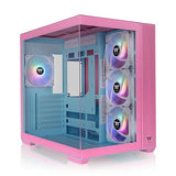 Thermaltake View 380 TG ARGB Mid Tower Chassis; 4x120mm ARGB Lite Fans Included; 360mm Radiator Support; 415mm GPU Clearance; Hidden Connector Support; Bubble Pink; CA-1Z2-00MAWN-00