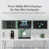 Plugable 14-in-1 USB C Docking Station | 4X HDMI Quad Dock with 100W Charging, HDMI Displays | Compatible with Windows, Thunderbolt (4X USB, 1x USB-C, Ethernet, SD Card, Audio) UD-3900C4