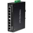 TRENDnet 8-Port Industrial Unmanaged Fast Ethernet DIN-Rail Switch, TI-E80, 8 X Fast Ethernet Ports, 12 – 56 VDC Redundant Power inputs, 6Kv ESD and 2Kv Eft Protection, Lifetime Protection