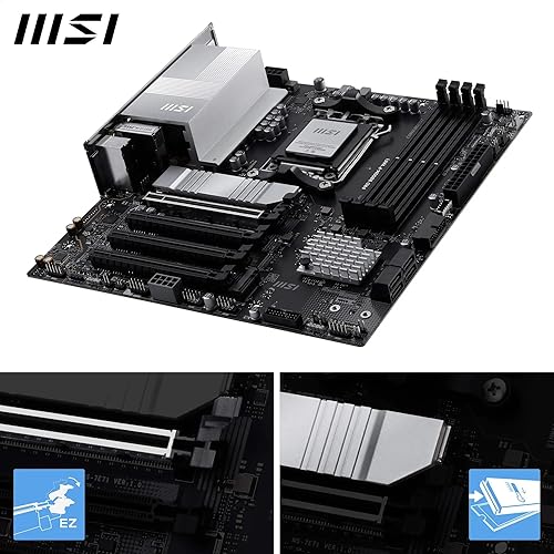 MSI PRO B850M-P WiFi Motherboard, ATX - Supports AMD Ryzen 9000/8000 / 7000 Processors, AM5 - DDR5 Memory Boost (8200+ MT/s OC), PCIe 5.0 x16 & 4.0 x16, M.2 Gen5, Wi-Fi 7, 5G LAN