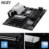 MSI PRO B850M-P WiFi Motherboard, ATX - Supports AMD Ryzen 9000/8000 / 7000 Processors, AM5 - DDR5 Memory Boost (8200+ MT/s OC), PCIe 5.0 x16 & 4.0 x16, M.2 Gen5, Wi-Fi 7, 5G LAN